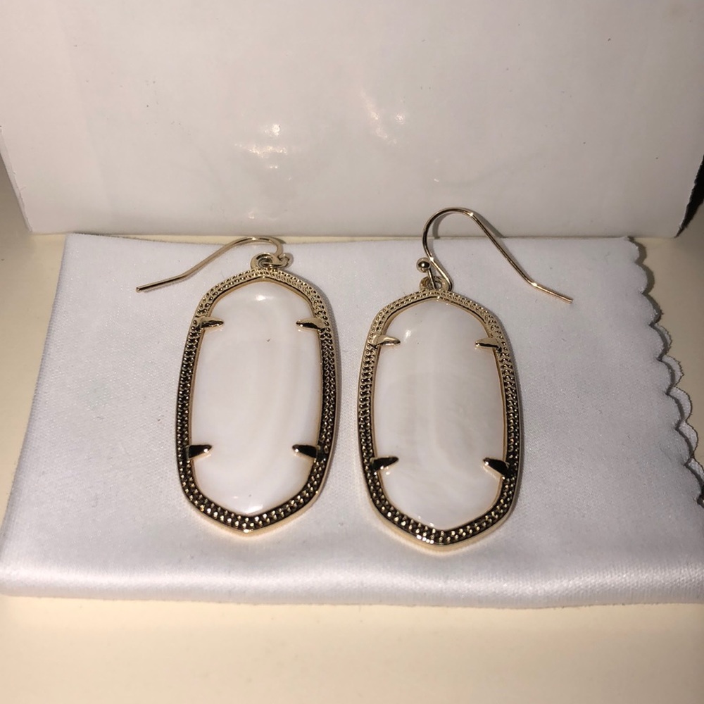 White Kendra Scott Earrings